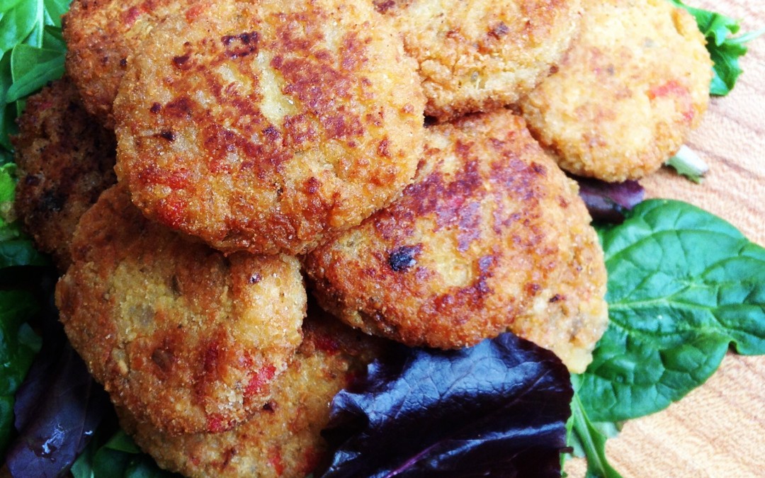 Bocaditos de quinoa, pimientos del piquillo y avellanas