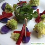 Fantasía de verduras con mojo de cilantro