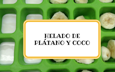 Helado exprés de plátano y coco