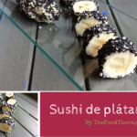 Sushi de plátano y sésamo