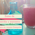 Zumo de sandía, manzana y albahaca